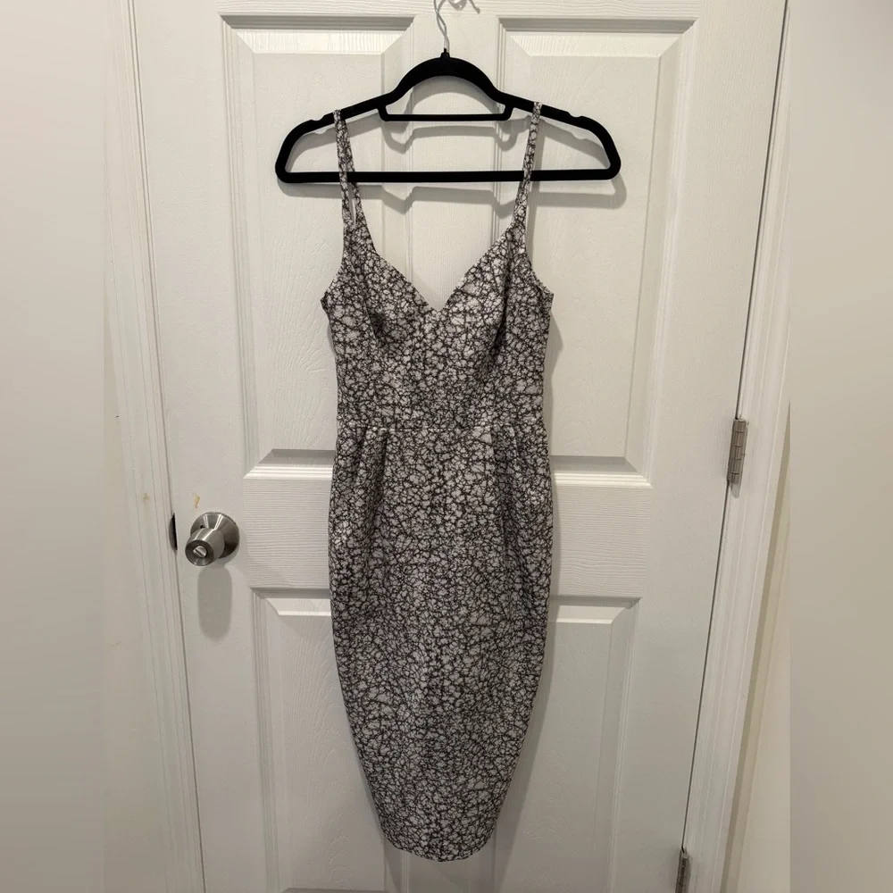 ASOS Black and White Midi Sundress with Spaghetti Straps - Picture 2 of 2